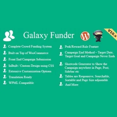 Galaxy Funder – WooCommerce Crowdfunding System