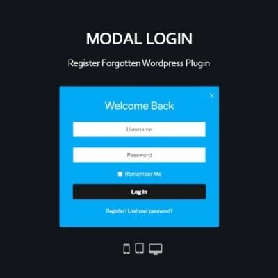 Modal Login Register Forgotten WordPress Plugin