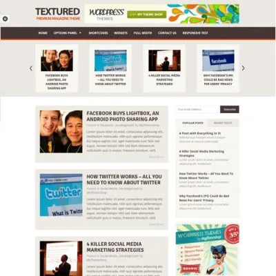 MyThemeShop Textured WordPress Theme - Imagen 1