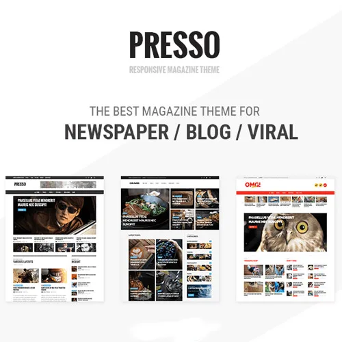 PRESSO – Modern Magazine / Newspaper / Viral Theme - Imagen 1