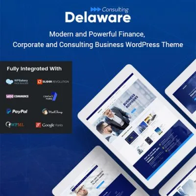 Delaware – Consulting and Finance WordPress Theme - Imagen 1