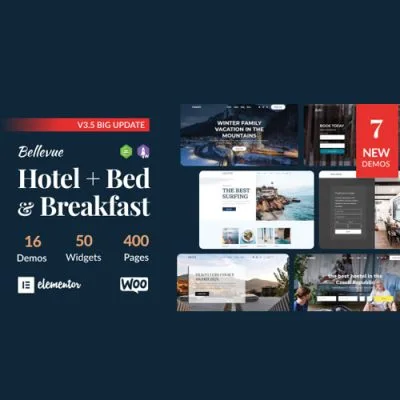 Hotel + Bed and Breakfast Booking Calendar Theme | Bellevue - Imagen 1