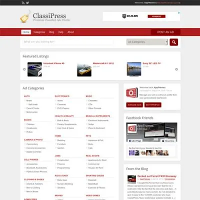 AppThemes ClassiPress – WordPress Classified Ads Theme - Imagen 1