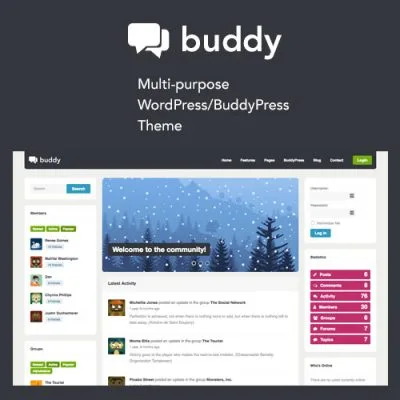 Buddy: Simple WordPress & BuddyPress Theme - Imagen 1
