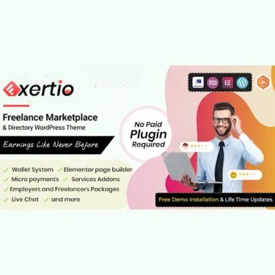 Exertio – Freelance Marketplace WordPress Theme - Imagen 1