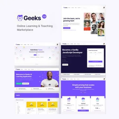 Geeks – Online Learning Marketplace WordPress Theme - Imagen 1