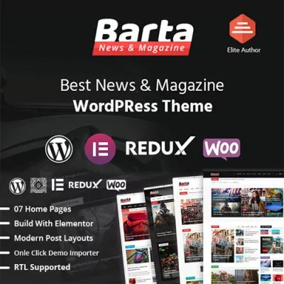Barta – News & Magazine WordPress Theme - Imagen 1