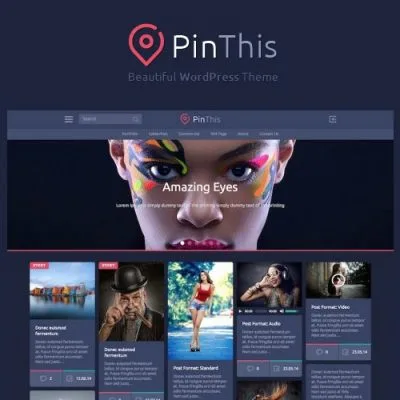 PinThis – Pinterest Style WordPress Theme - Imagen 1