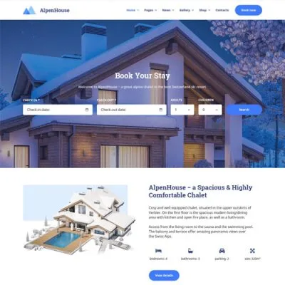 AlpenHouse – the Professional WordPress Apartment Booking Theme