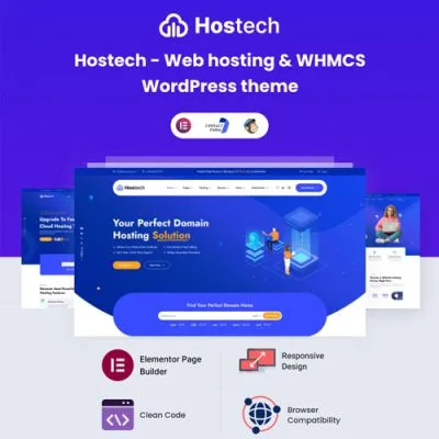 Hostech – Web hosting & WHMCS WordPress theme - Imagen 1