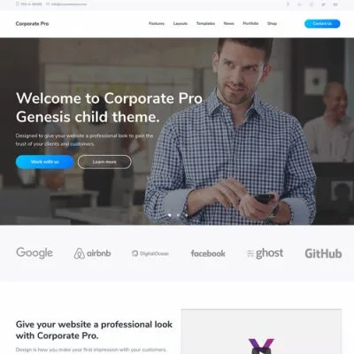StudioPress Corporate Pro Genesis WordPress Theme - Imagen 1