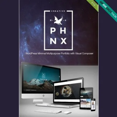 Phoenix – WordPress Minimal Multipurpose Portfolio with Visual Composer - Imagen 1