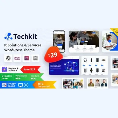 Techkit – Technology & IT Solutions WordPress Theme - Imagen 1