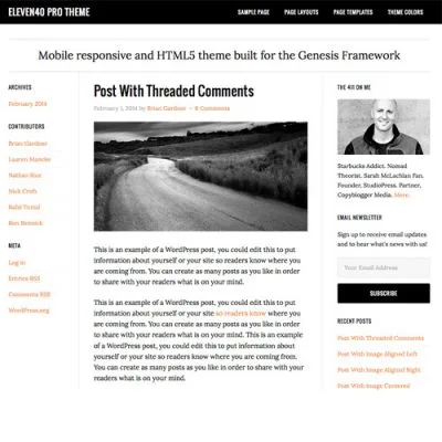 StudioPress eleven40 Pro Genesis WordPress Theme - Imagen 1